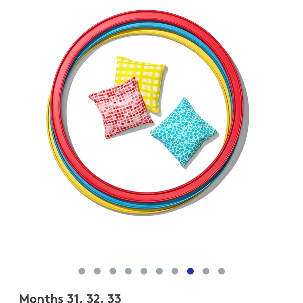 Lovevery investigator play kit- Colorful Hula Hoop with Patterned Cushions